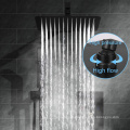 Sistema de ducha montada en la pared Juego de ducha negra con cabezal de ducha de alta presión de 12 pulgadas y spray manual